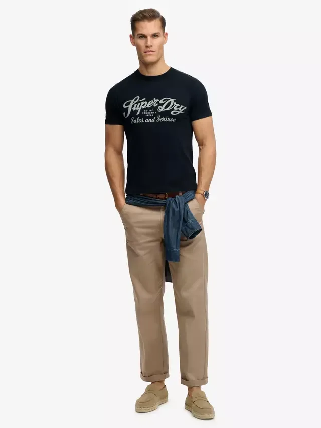 Промышленная рабочая футболка свободного кроя, темно-синяя (Eclipse Navy) Superdry, Eclipse Navy — фото 3