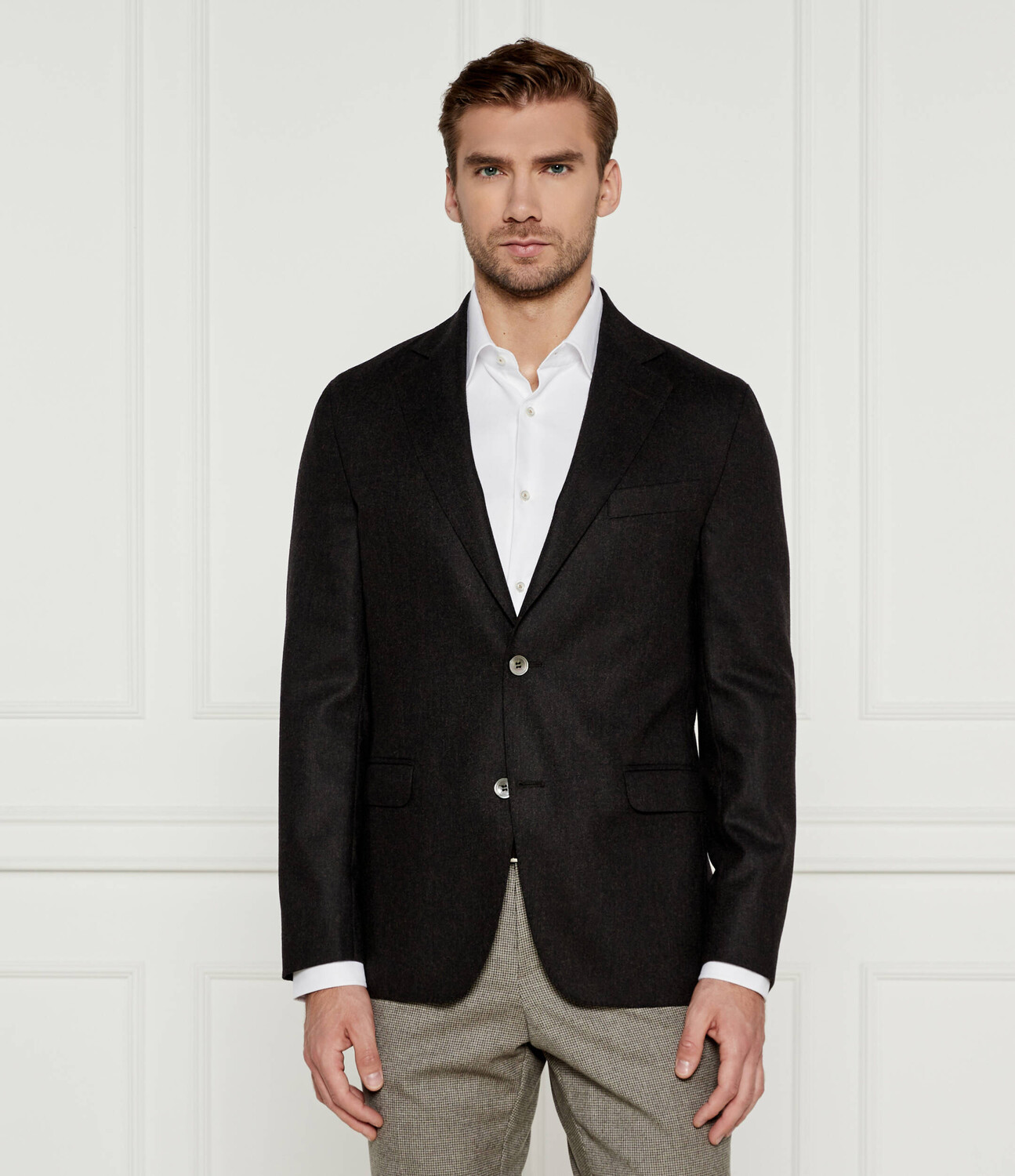 

Шерстяная куртка Oscar Jacobson elegante Regular Fit, коричневый