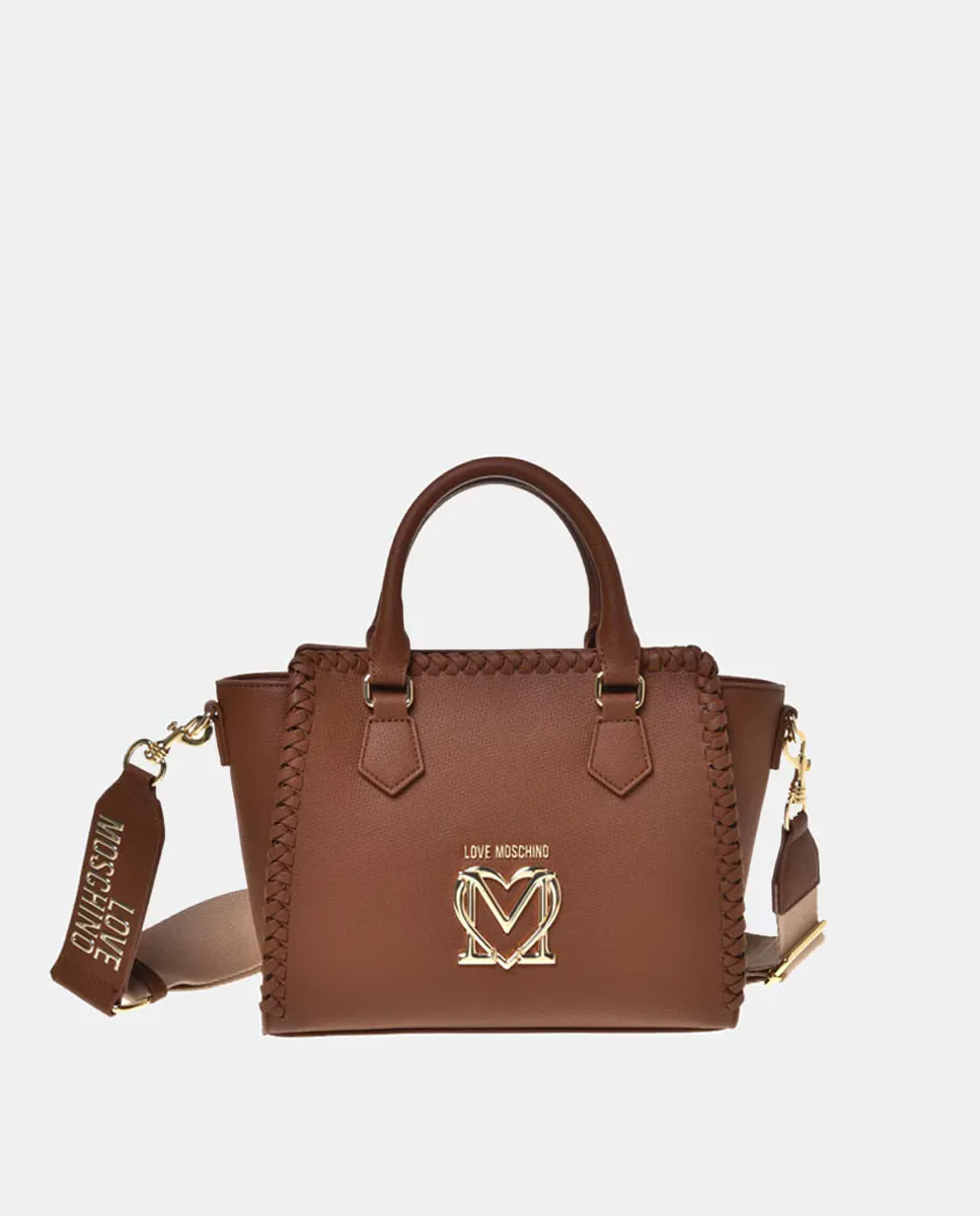 

Сумка с двойной ручкой и застежкой-молнией Love Moschino, коричневый