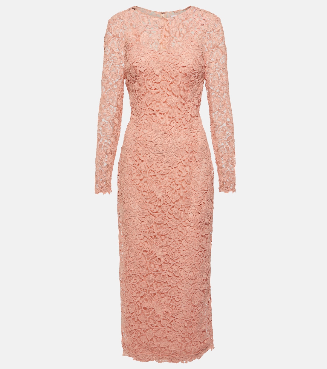 

Кружевное платье миди Carolina Herrera, Blush
