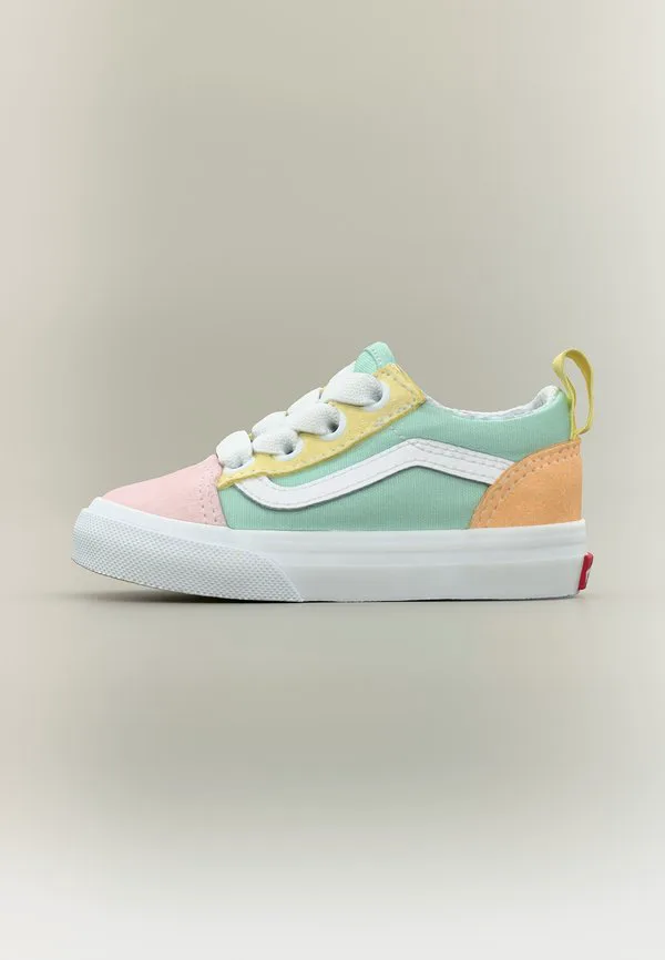 Детские туфли унисекс в стиле олдскул на эластичных шнурках Vans, Multi-Coloured