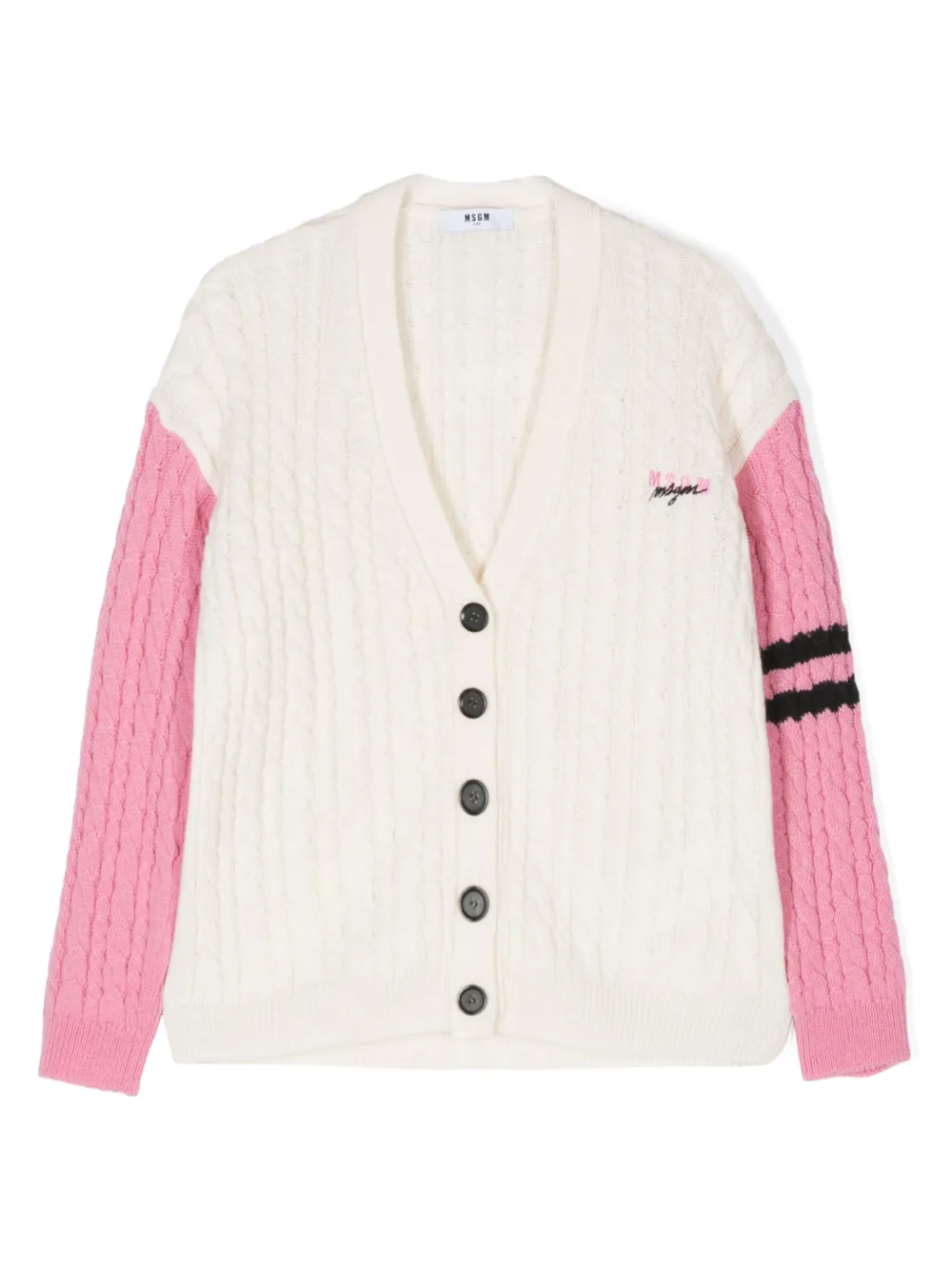 

Кардиган с вышитым логотипом MSGM Kids, нейтральный