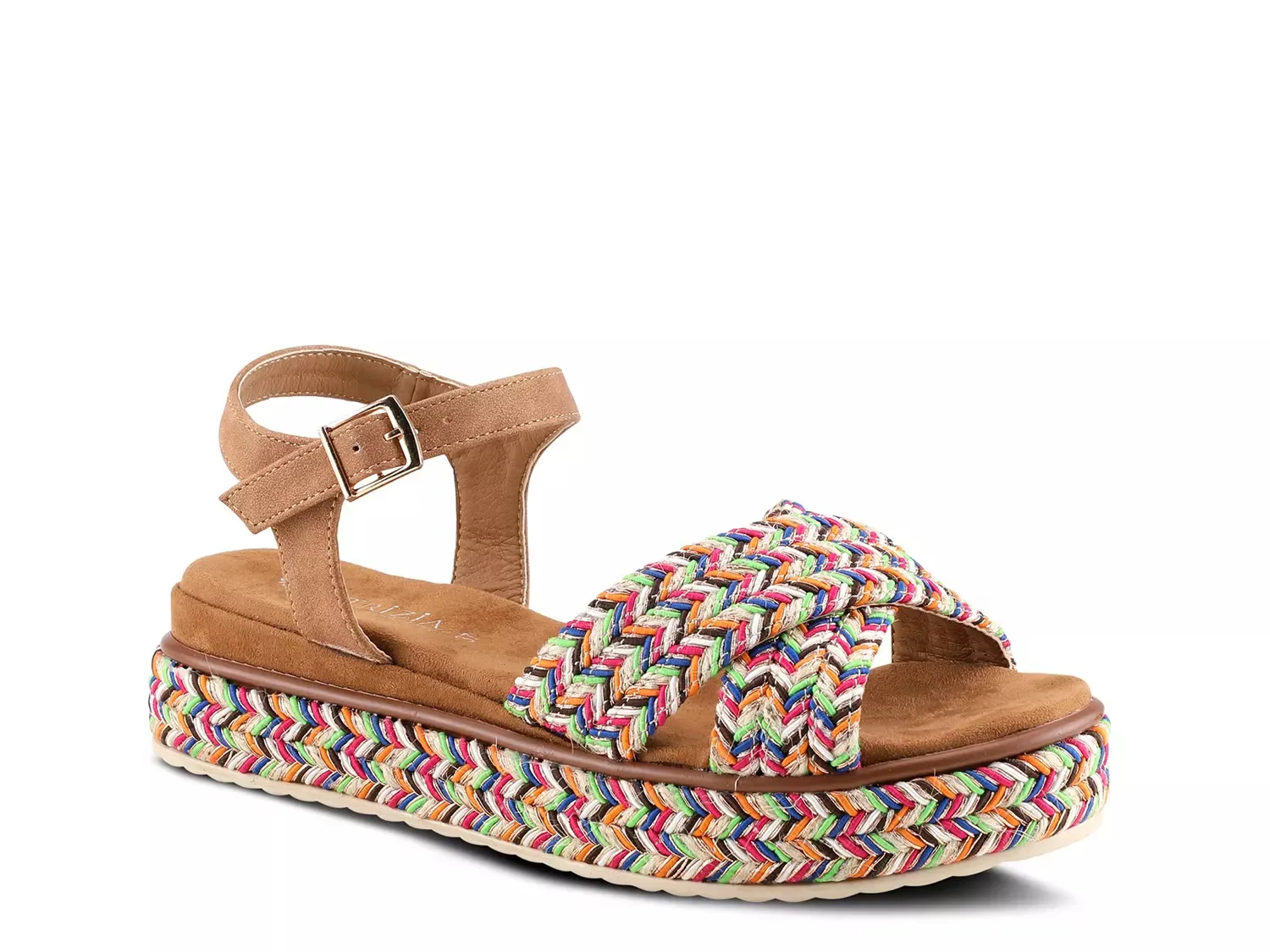 Эспадрильи на платформе с качающейся подошвой Patrizia, Brown/Multicolor
