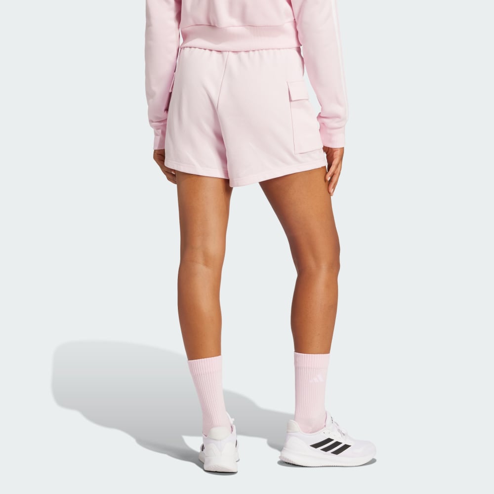Шорты Adidas Essentials Small Logo French Terry Cargo Shorts, цвет Clear Pink/White — фото 2