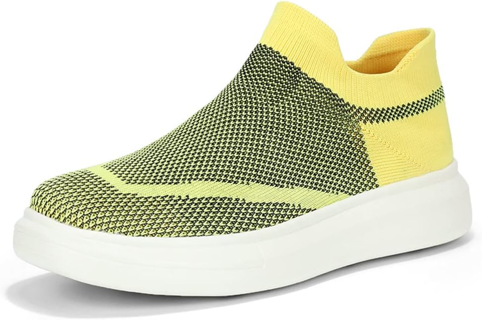 

Женские и мужские кроссовки-носки LLTMALL, легкие, с сеткой, для ходьбы и бега, желтый