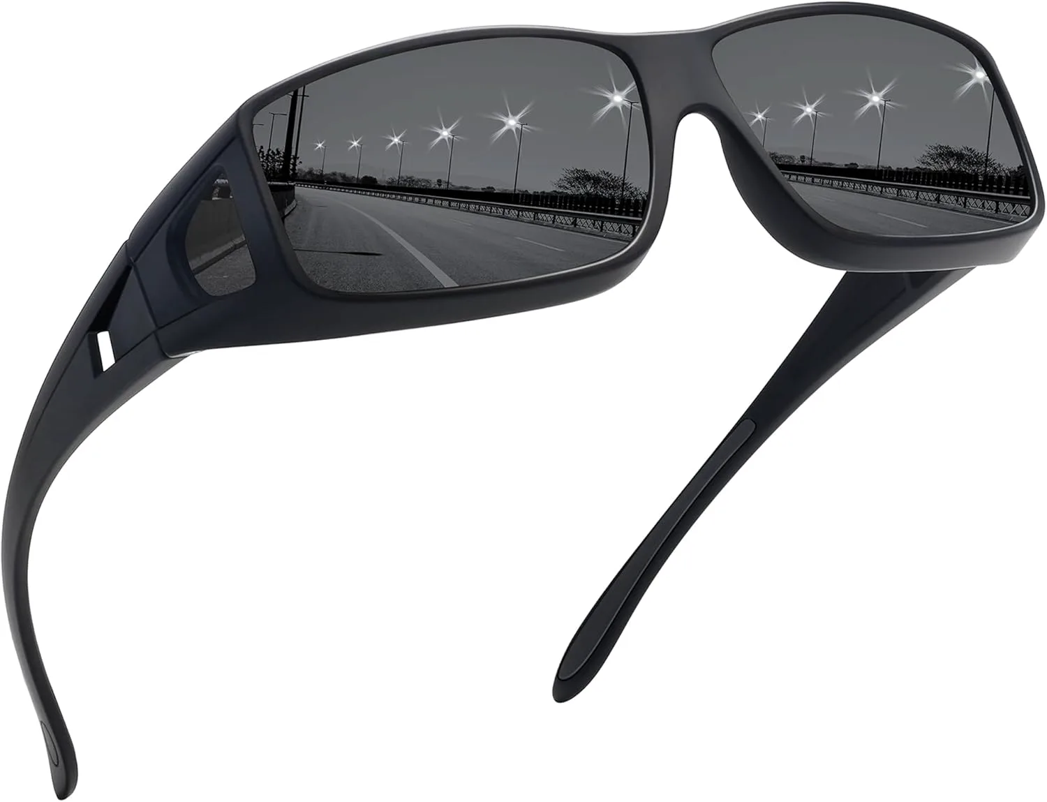 

Солнцезащитные очки MEETSUN Fit Over Glasses для мужчин и женщин, облегающие солнцезащитные очки с поляризованной защитой UV400, A1-black Frame-gray Lens