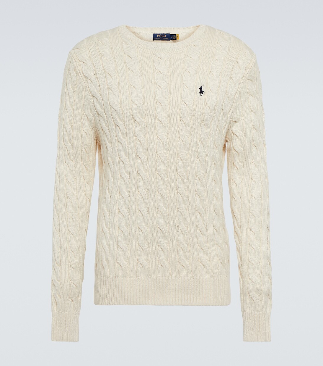 

Хлопковый вязаный свитер Polo Ralph Lauren, нейтральный