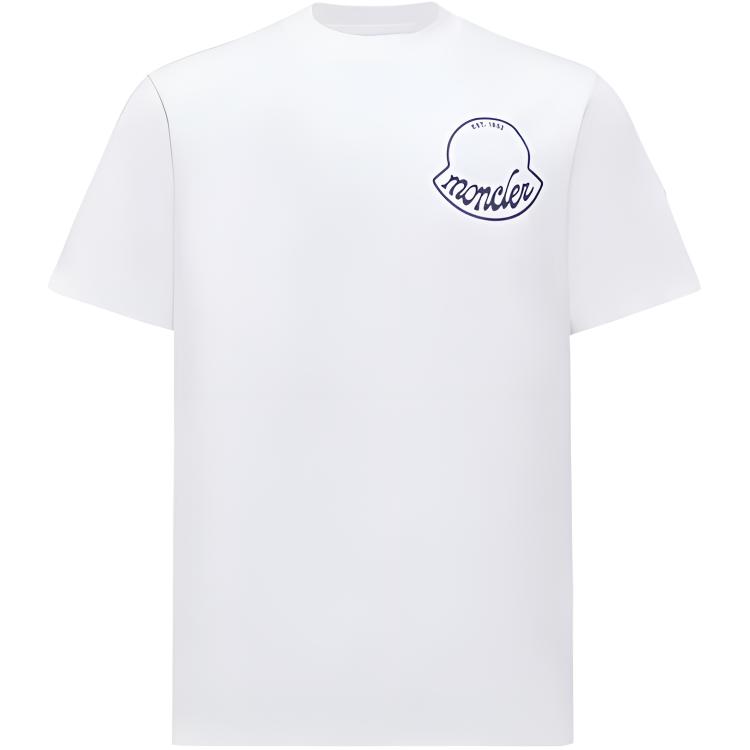

Футболка с принтом логотипа Moncler, белый