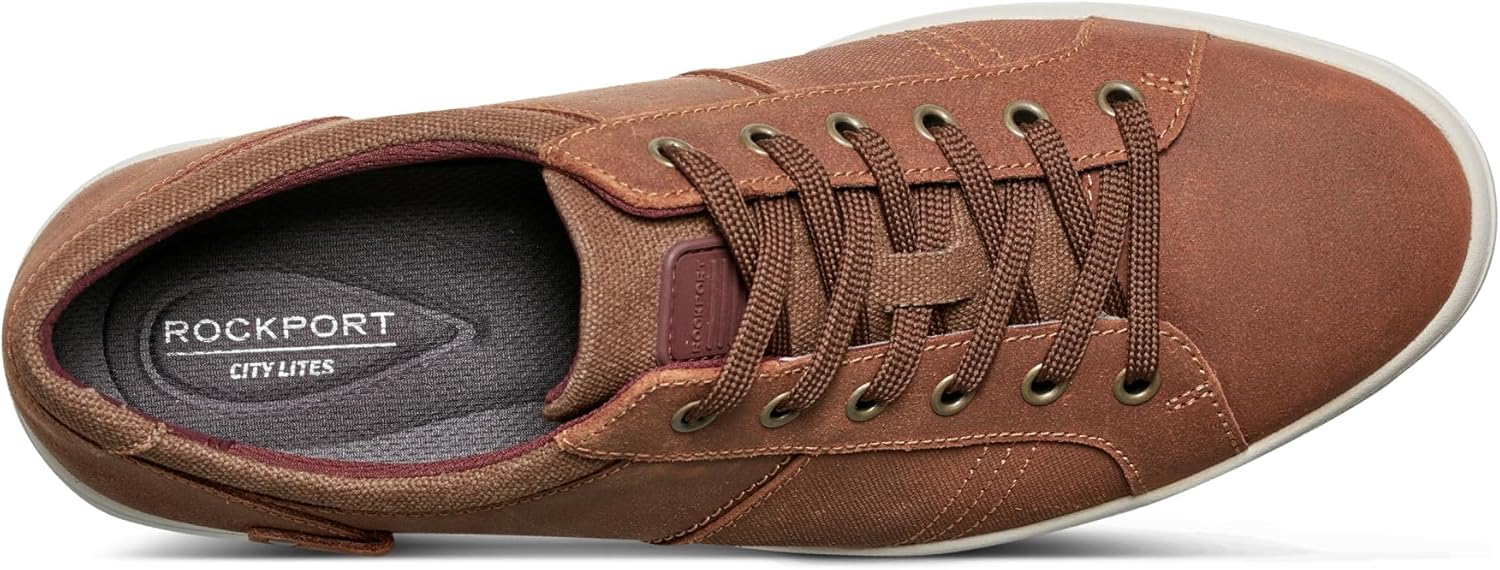 Мужские кроссовки Rockport Colle Tie, Natural Leather — фото 4
