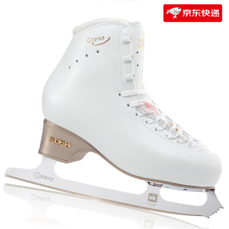 

EDEA Four-Star Figure Skating Ice Skates для детей и взрослых, женские и мужские коньки с лезвиями Galaxy, белый (Standard C) + Mk Galaxy Blades, размер 40