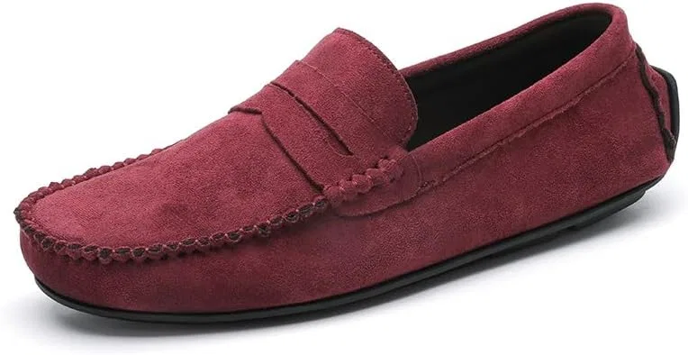 Лоферы замшевые мужские Loafers Red Wine PUGHGAETZF