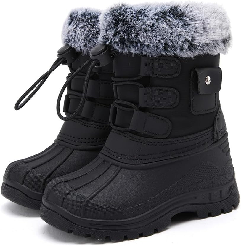 

Детские зимние ботинки BMCiTYBM для мальчиков и девочек, легкие, для холодной погоды и активного отдыха (для малышей), черный