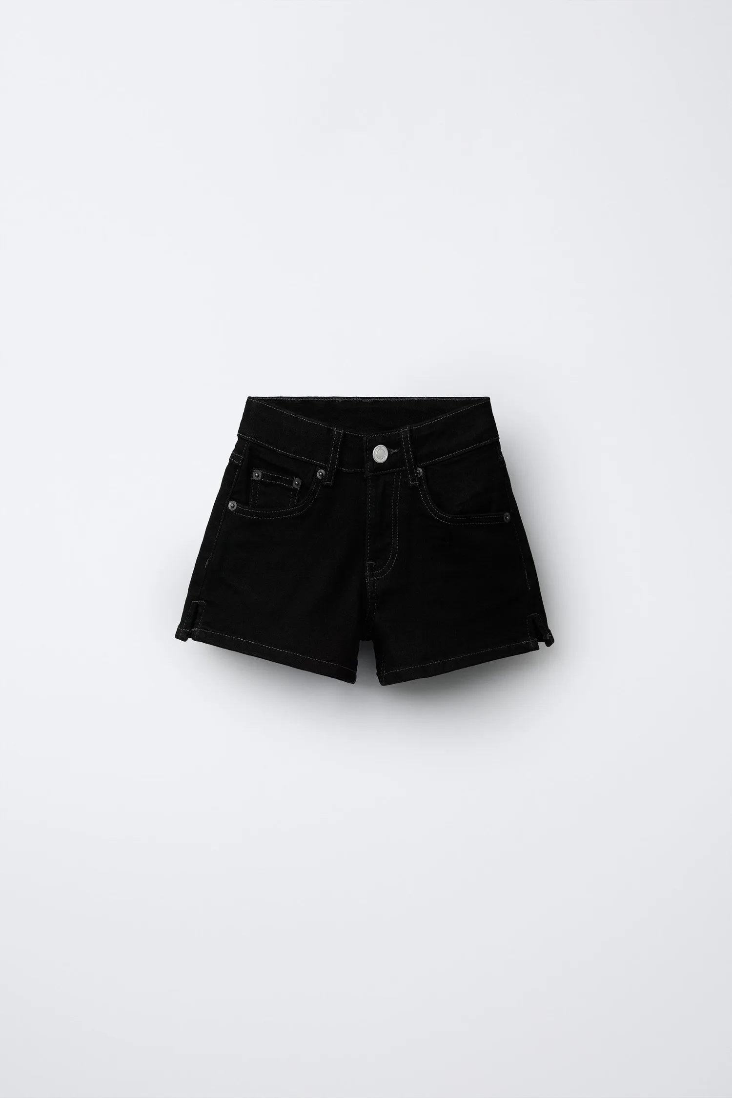Джинсовые шорты-бермуды Zara, черный