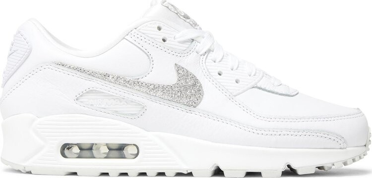 

Кроссовки Wmns Air Max 90 SE 'Silver Glitter Swoosh', белый