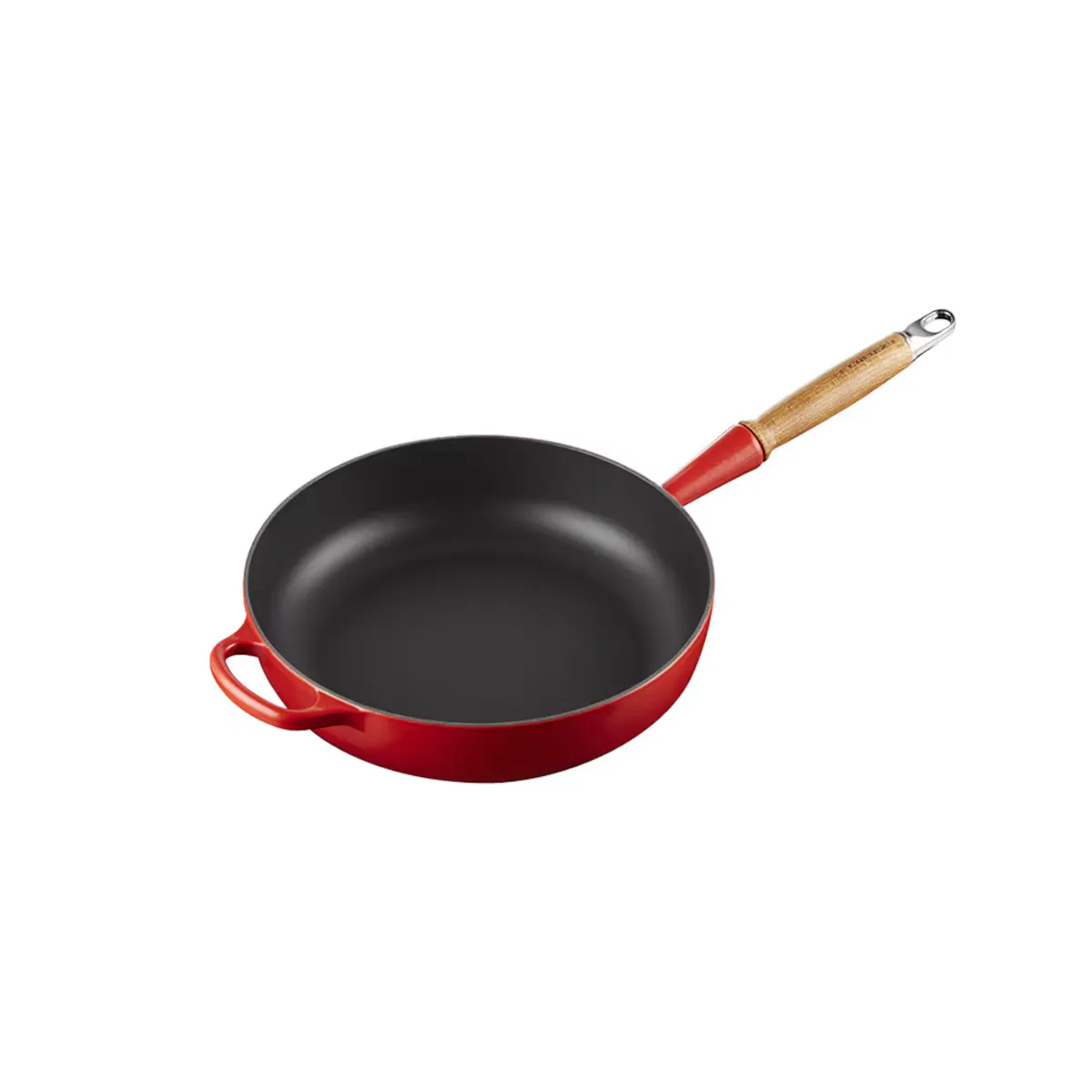 

Сковорода с деревянной ручкой, чугун Le Creuset, вишня