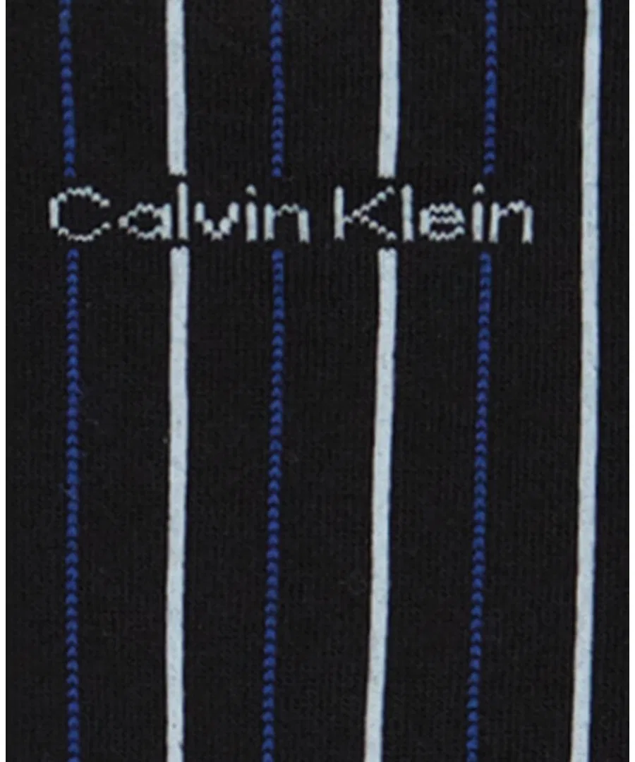 Мужские хлопковые носки средней высоты Calvin Klein, черный — фото 3