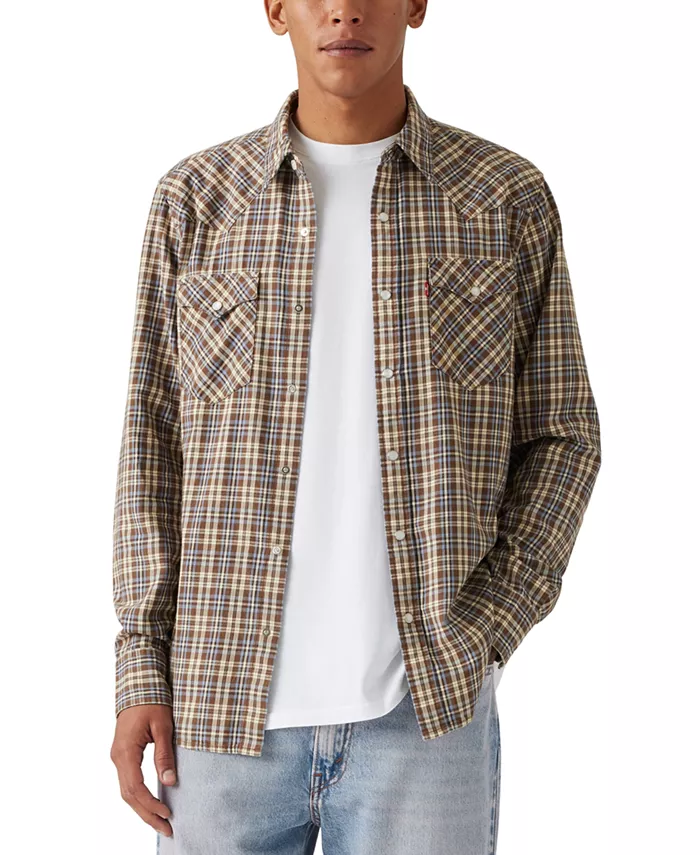 

Мужская классическая рубашка стандартного кроя в стиле вестерн Levi'S, мультиколор