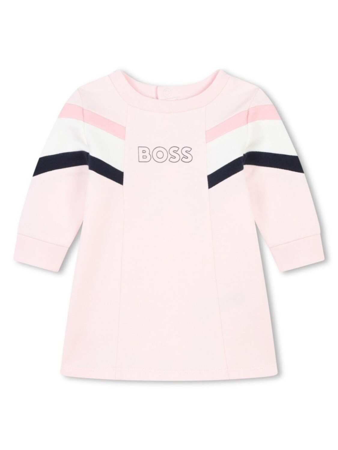 

BOSS Kidswear платье с длинными рукавами и принтом логотипа, розовый