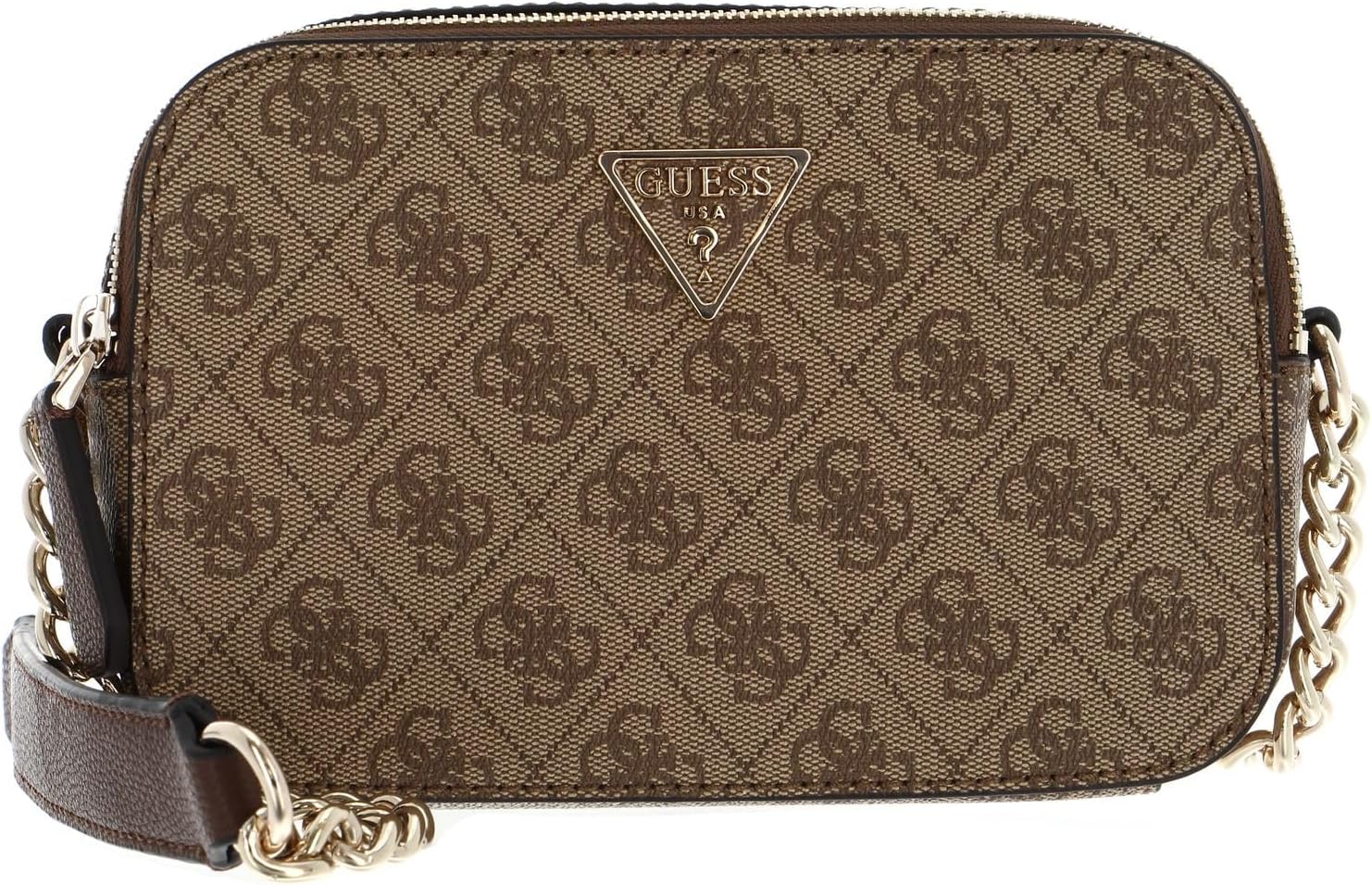

GUESS женская сумка-кроссбоди Noelle Camera, Latte Logo/Brown Ii