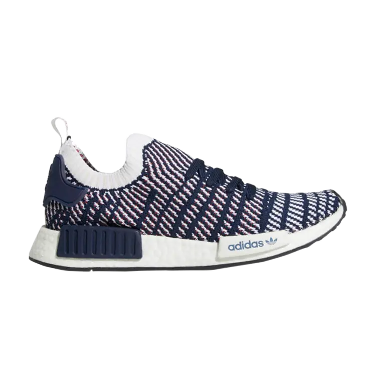 

Кроссовки Adidas NMD_R1 STLT Primeknit 'Navy White Red', синий