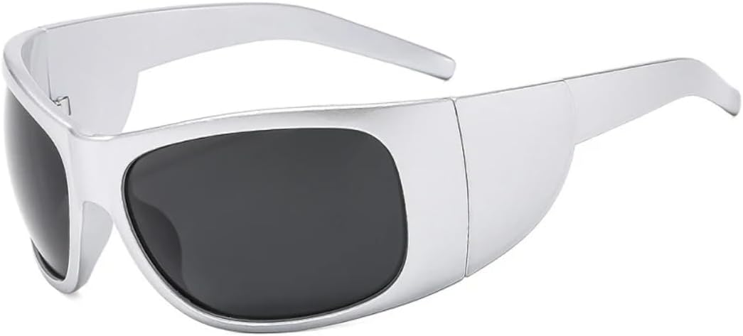 

Модные солнцезащитные очки большого размера с обтекаемой формой для женщин, в стиле панк, винтаж, для мужчин, спортивные очки с защитой от УФ-излучения UV400 TKKTLLT, C2