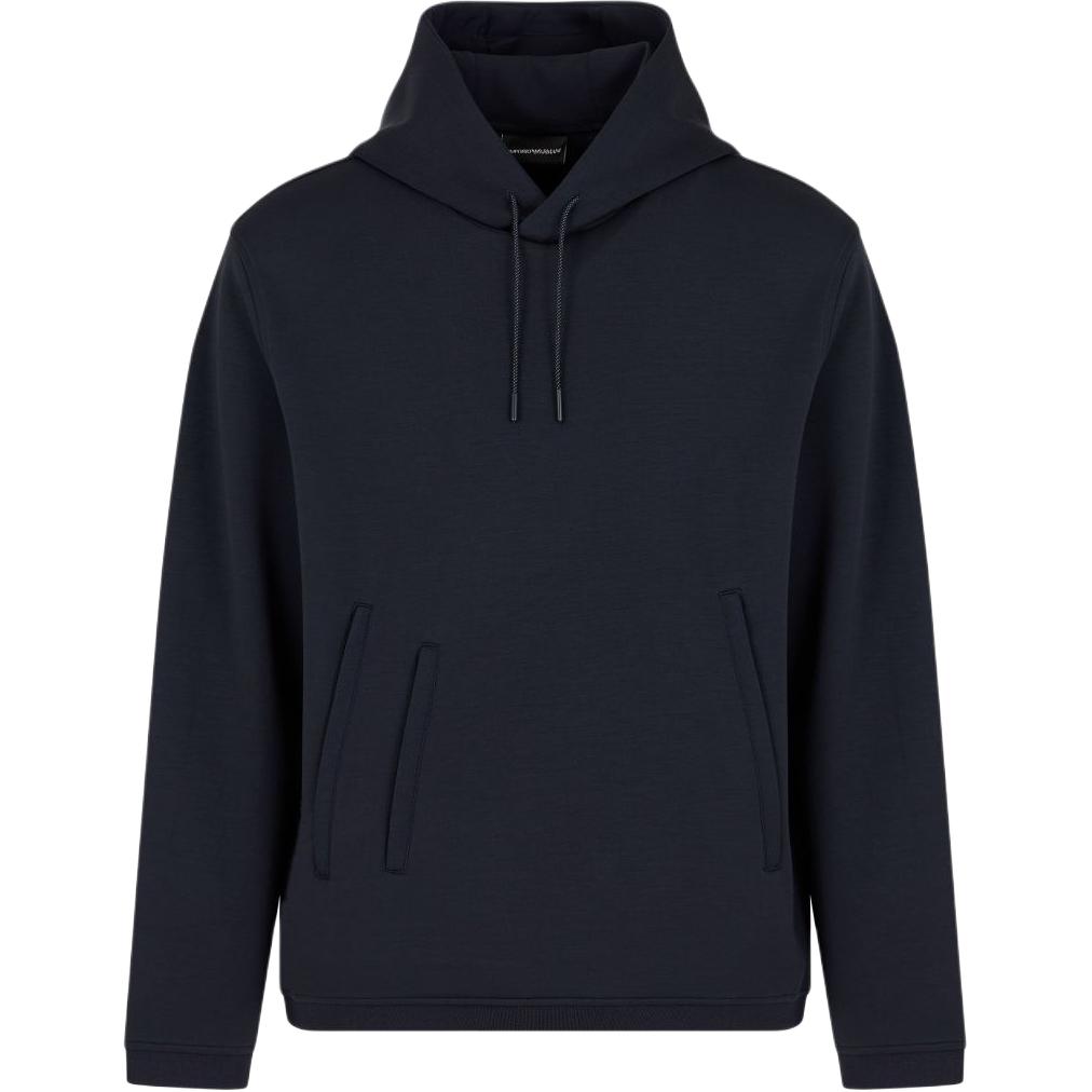 

Толстовка с капюшоном Travel Essential из смеси модала Double Jersey EMPORIO ARMANI, Marine Blue