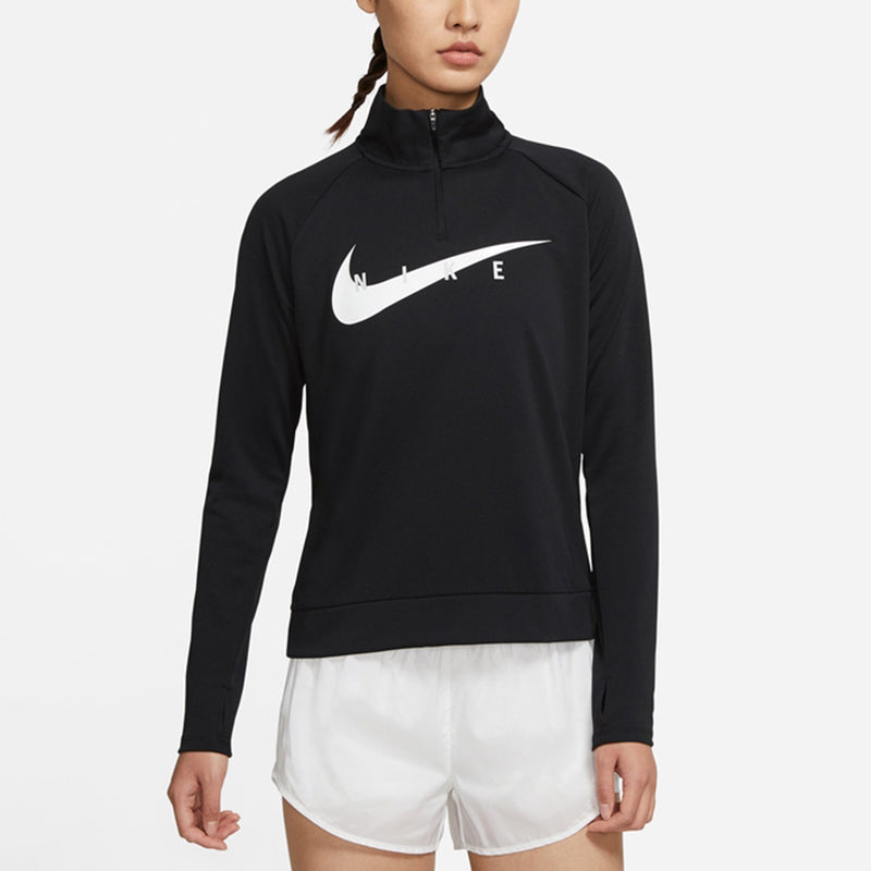 Nike (WMNS) AS W NK SWOOSH Run HZ MIDLAYER Черный — фото 3