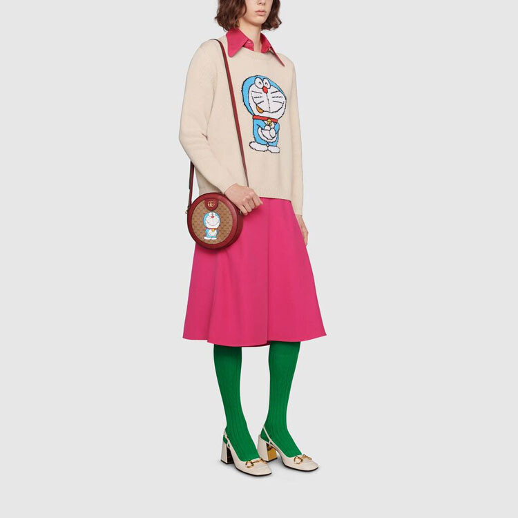 Свитер женский Gucci Doraemon, коллаборация, слоновая кость — фото 2