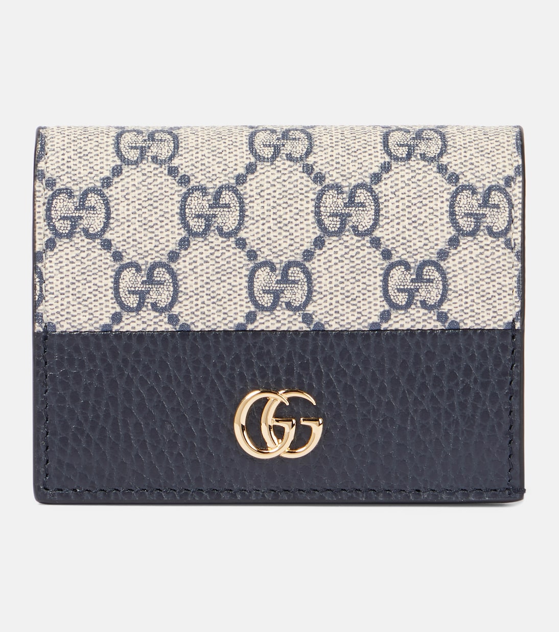 

Кошелёк Marmont Petite GG из ткани Gucci, Blu/Beige Blu