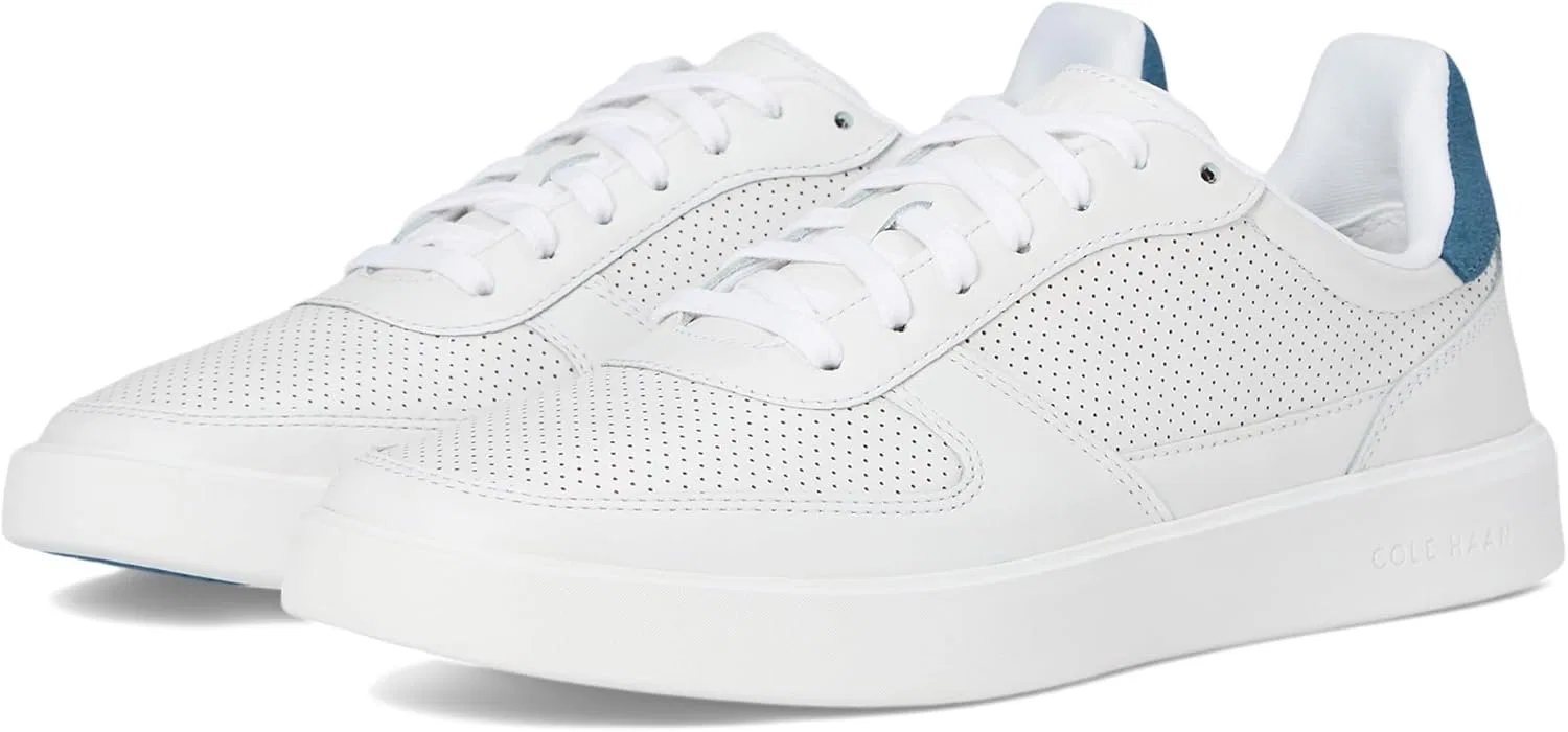 Кроссовки Cole Haan Men's Grand Crosscourt Daily Court Trainers, Optic White Indian Teal Optic White