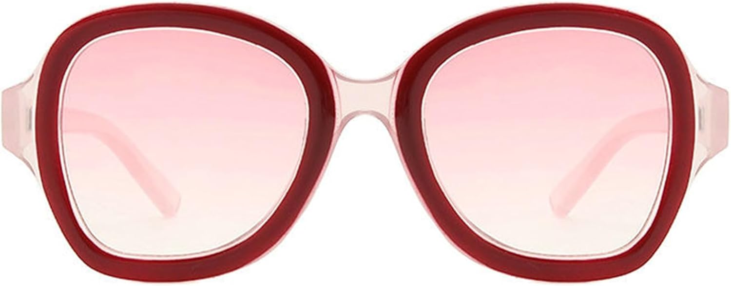 

Willochra Модные солнцезащитные очки-пилот большого размера для женщин и мужчин, градиентные круглые солнцезащитные очки с защитой от УФ-излучения UV400, модные панк-очки, C5