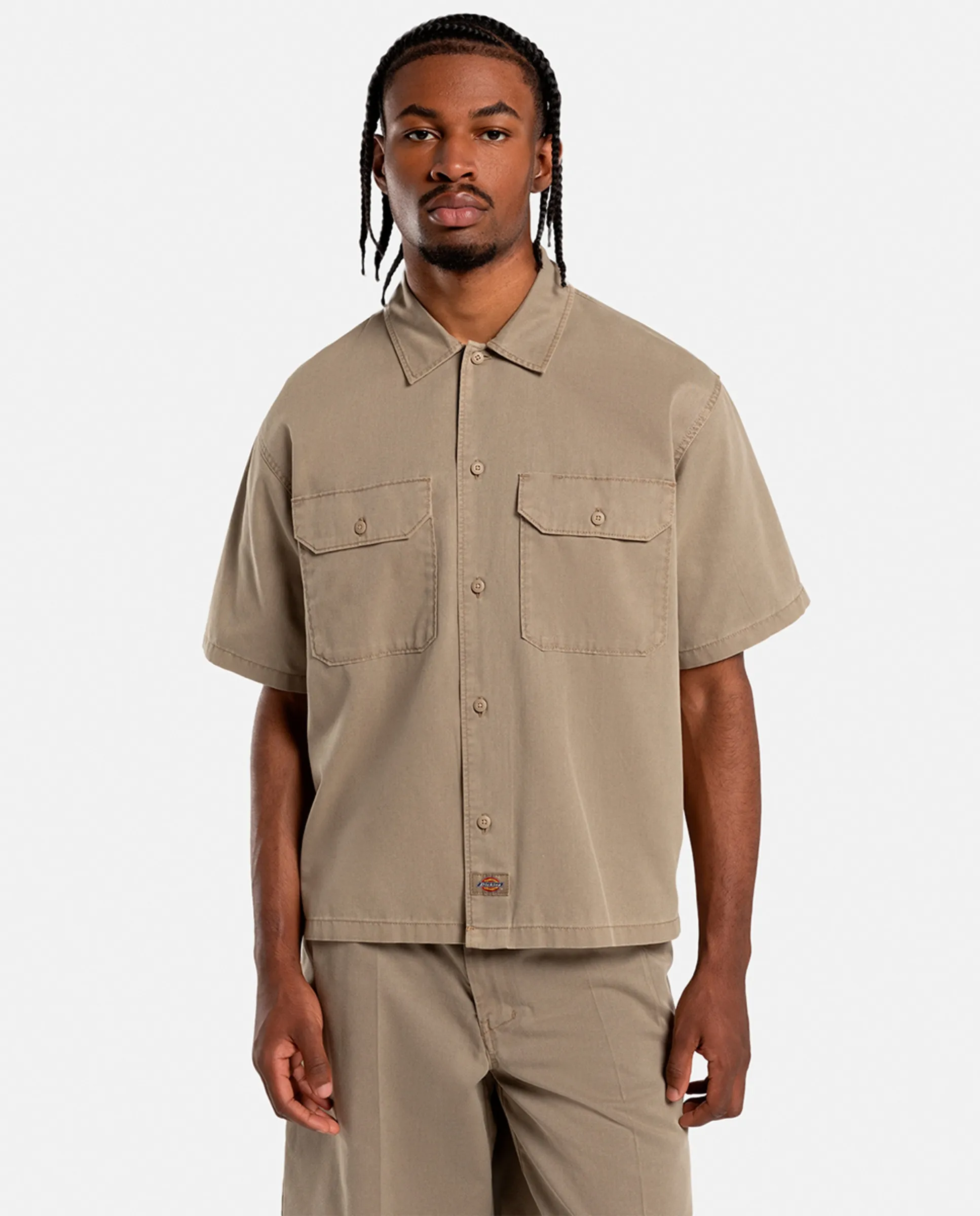 

Мужская рубашка с коротким рукавом Dickies, светло-коричневый