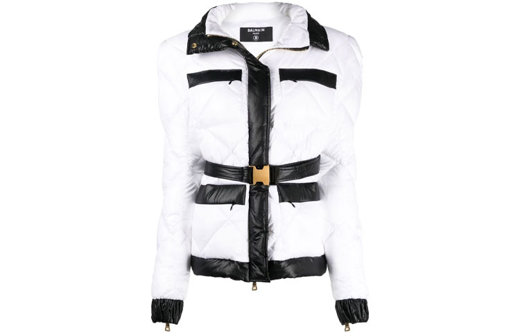 FW22 Пуховая куртка женская белая BALMAIN — фото 2