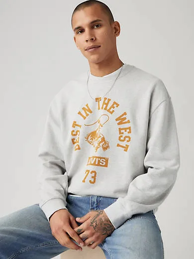 

Непринужденная толстовка с круглым вырезом и графическим рисунком Levi's, серый