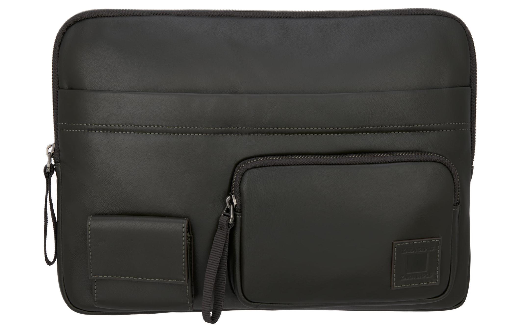 

ZARA Обычная мужская клатч из овчины черного цвета Regular, Black