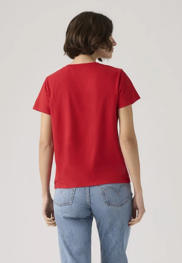 Идеальная базовая футболка с v-образным вырезом Levi'S, Urban Red Cotton — фото 3
