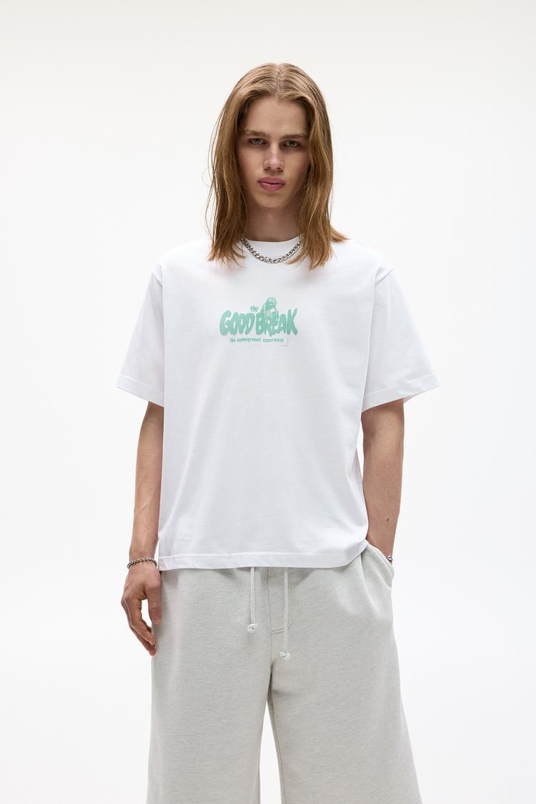 

Футболка Stwd the good break Pull And Bear, белый