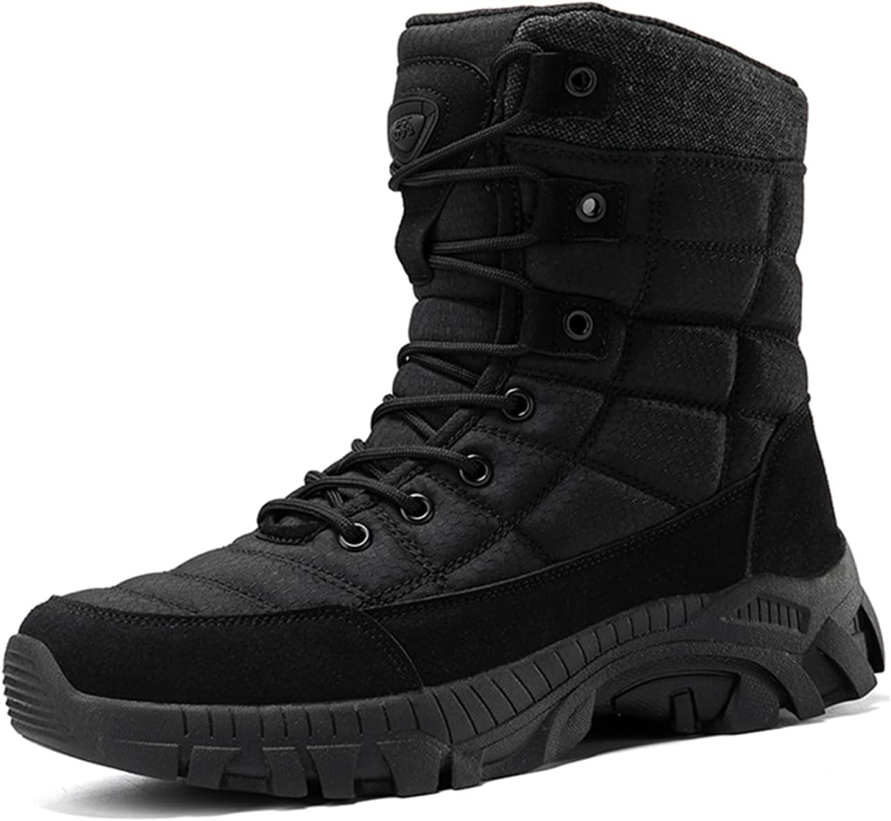

Мужские зимние тактические ботинки TengfeiFly с высоким верхом, черный