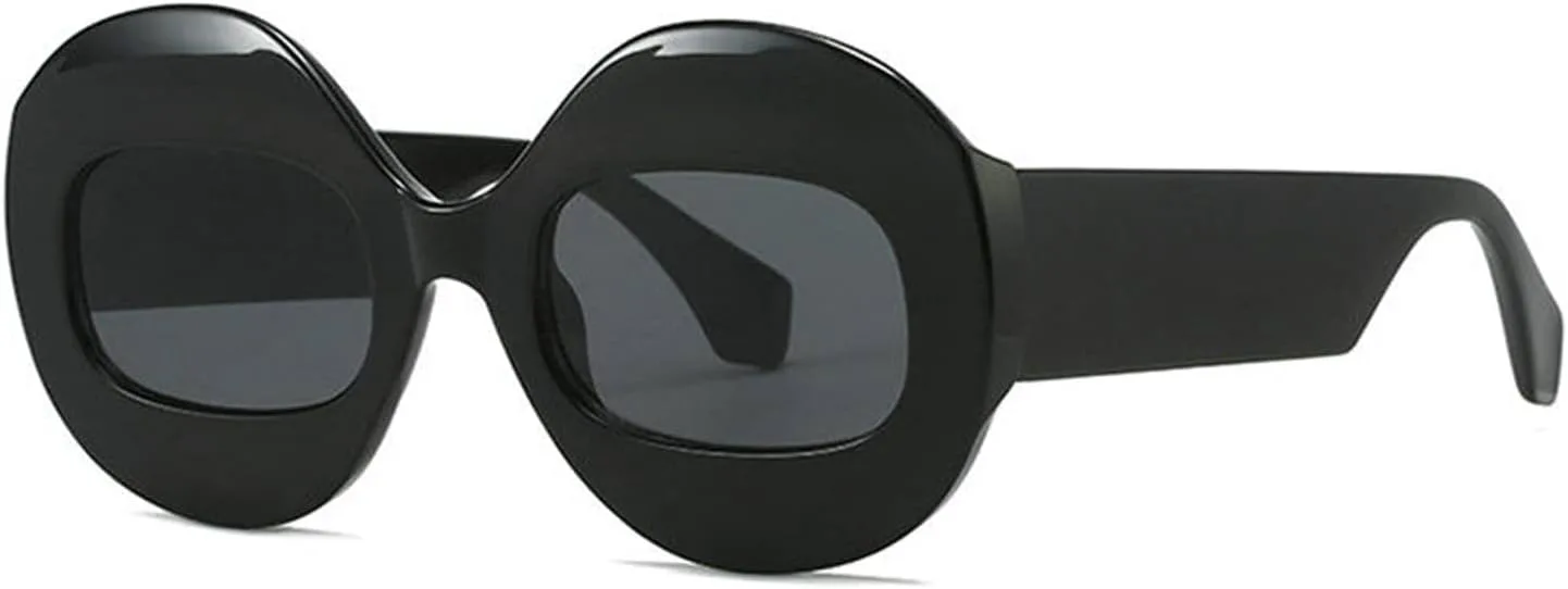 

Круглые солнцезащитные очки для женщин в стиле ретро, ​​очки для вождения, винтажный стиль 90-х, узкая оправа, защита от УФ-излучения UV400 helena, Black