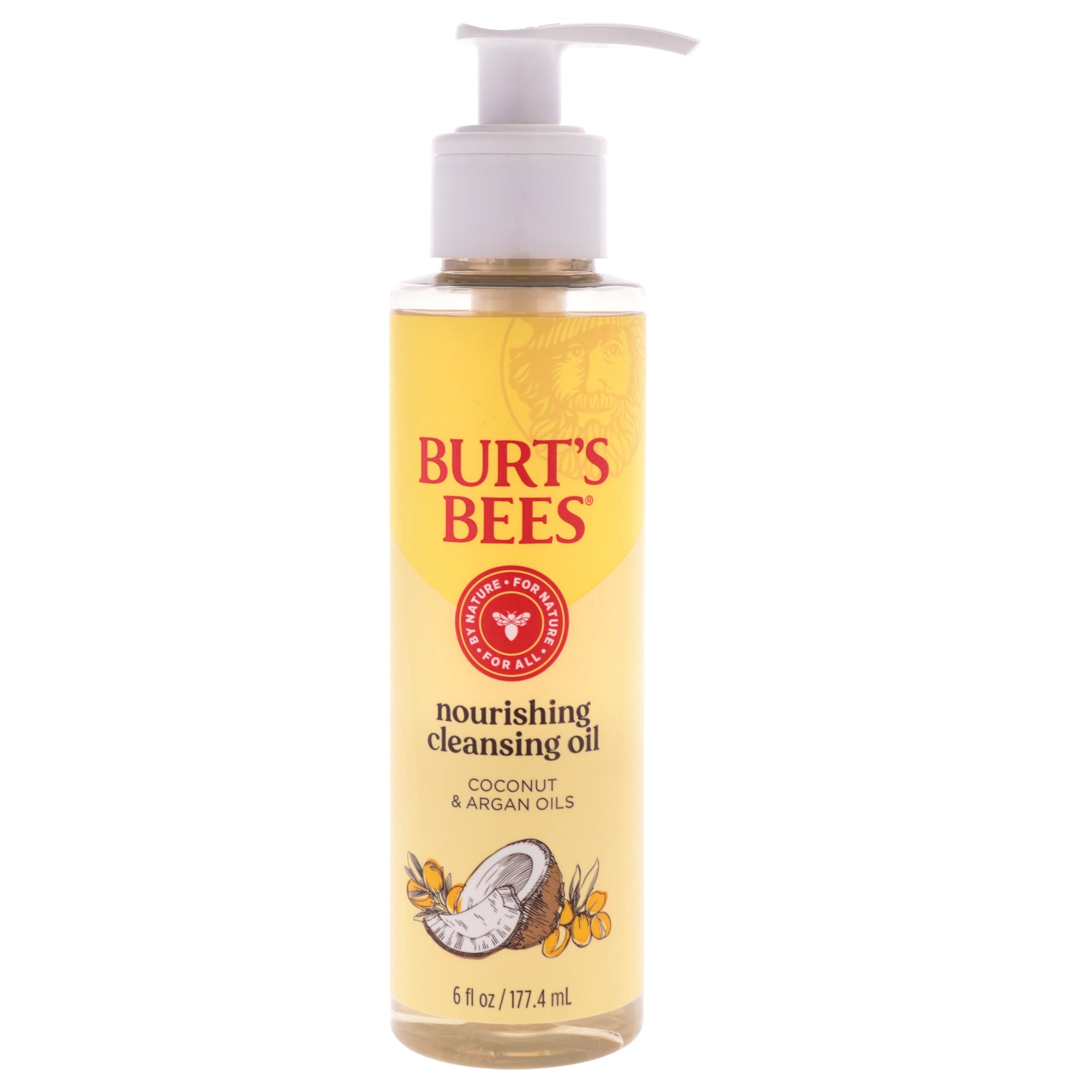 

Питательное очищающее масло с кокосом и аргановым маслом от Burts Bees для мужчин и женщин - 170 мл (6 унций), прозрачный