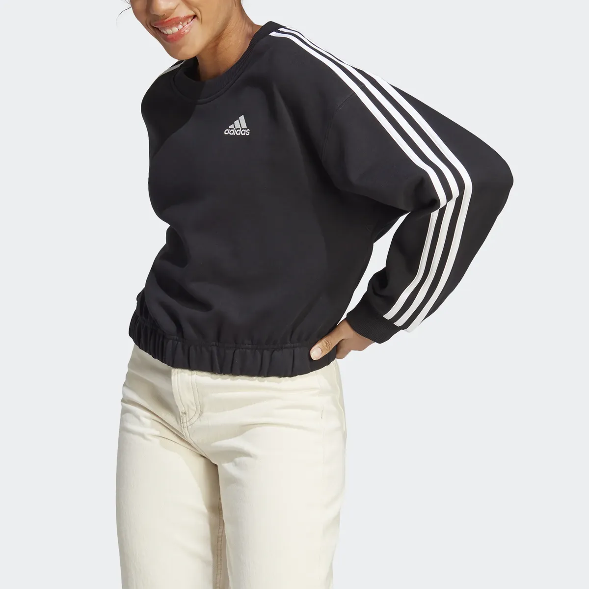 

Толстовка Adidas Sportswear "ESSENTIALS 3-STRIPES CROP", белый