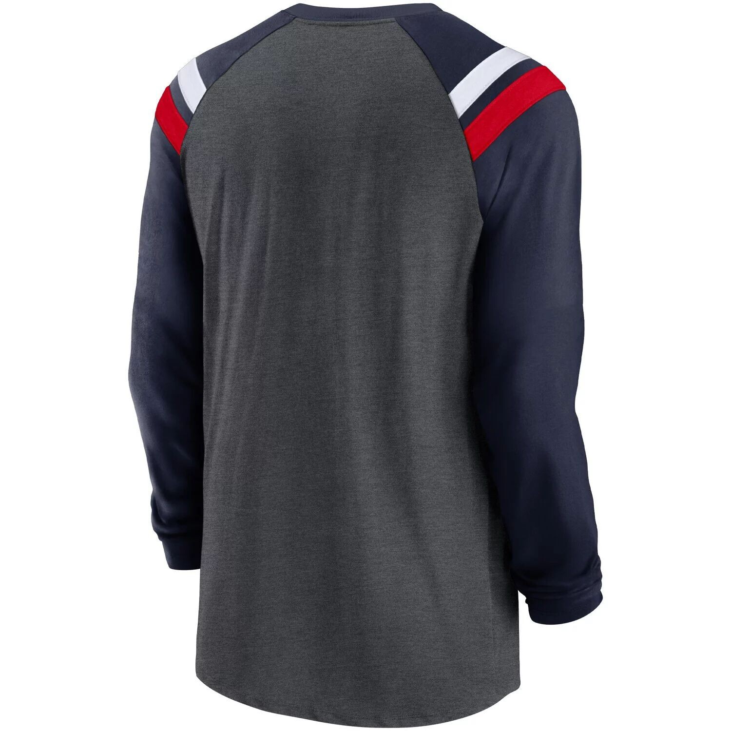 Мужская модная спортивная футболка с длинными рукавами Tennessee Titans Tri-Blend, угольно-темно-синяя спортивная футболка с длинными рукавами и регланом Nike — фото 3