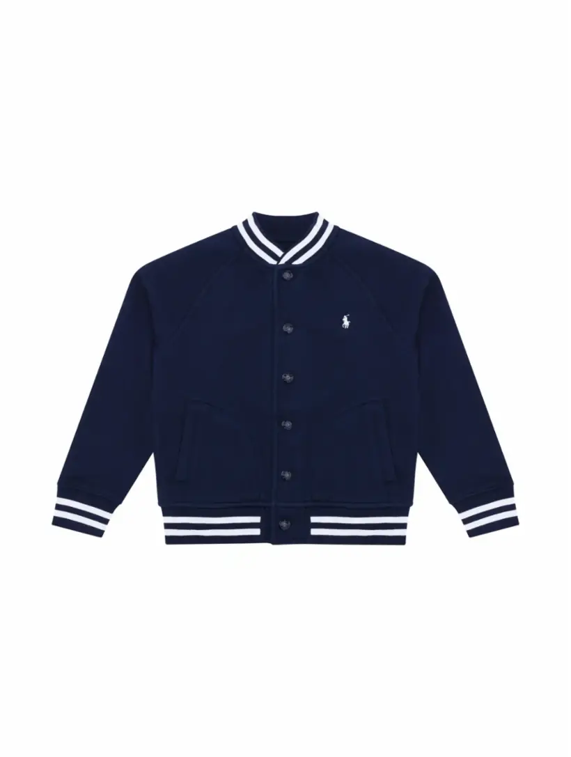 

Хлопковый бомбер с логотипом Ralph Lauren, тёмно-синий