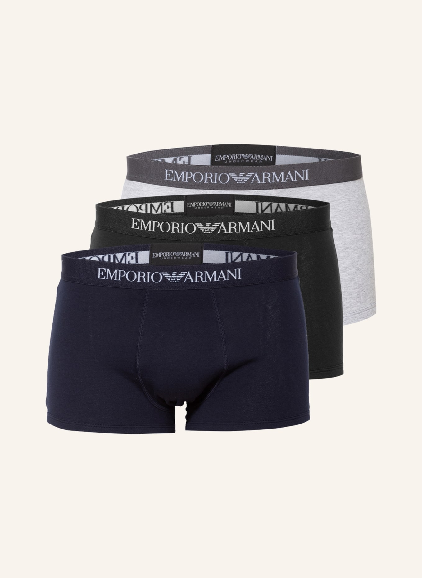 

Комплект из 3 пар трусов-боксеров Emporio Armani, мультиколор