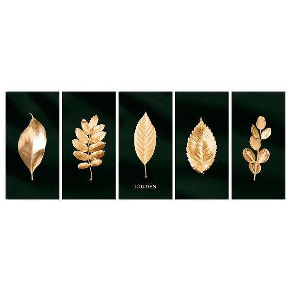 

Фреска Artgeist Noble Collection (5 шт), черный/золотой