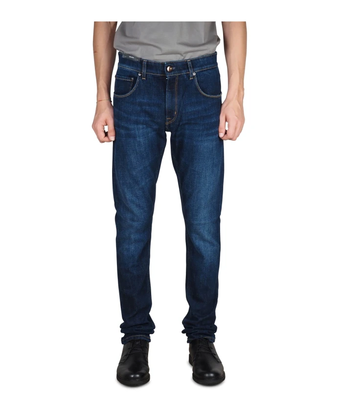 

Свободные джинсы в стиле «темный джаз» Pt Torino, синий