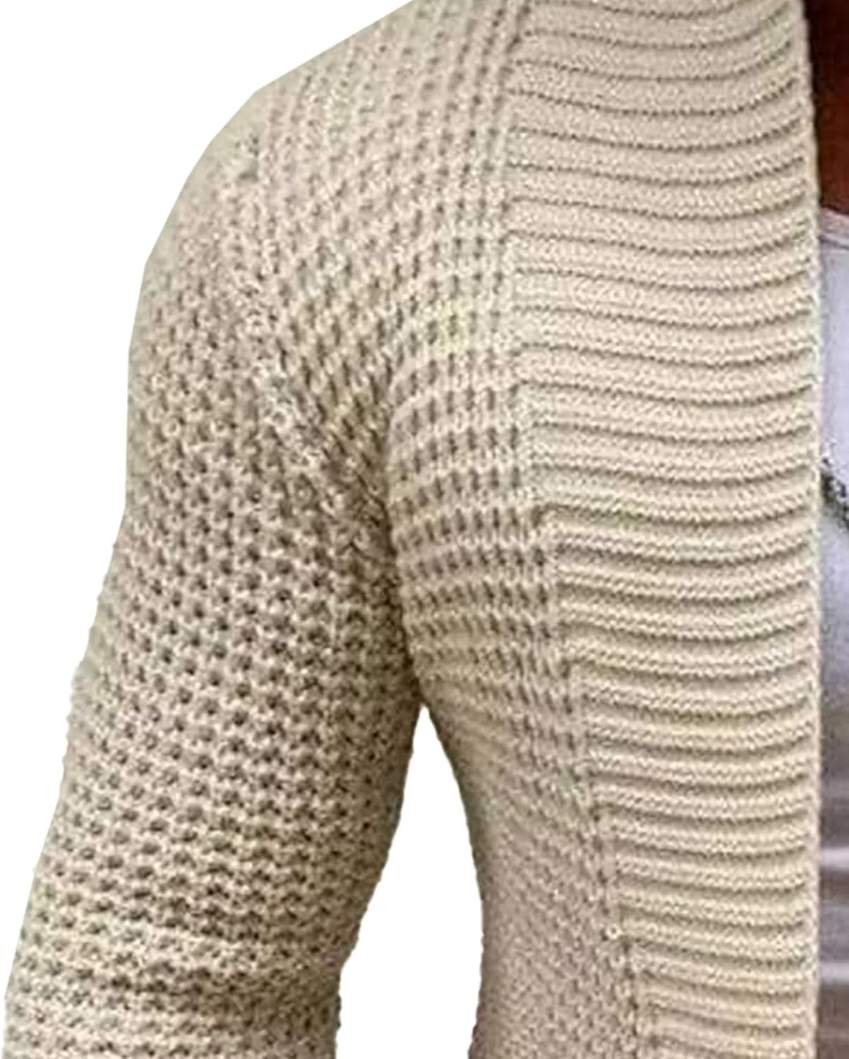 Мужской кардиган открытый, оверсайз, slim fit, вязаный — фото 3