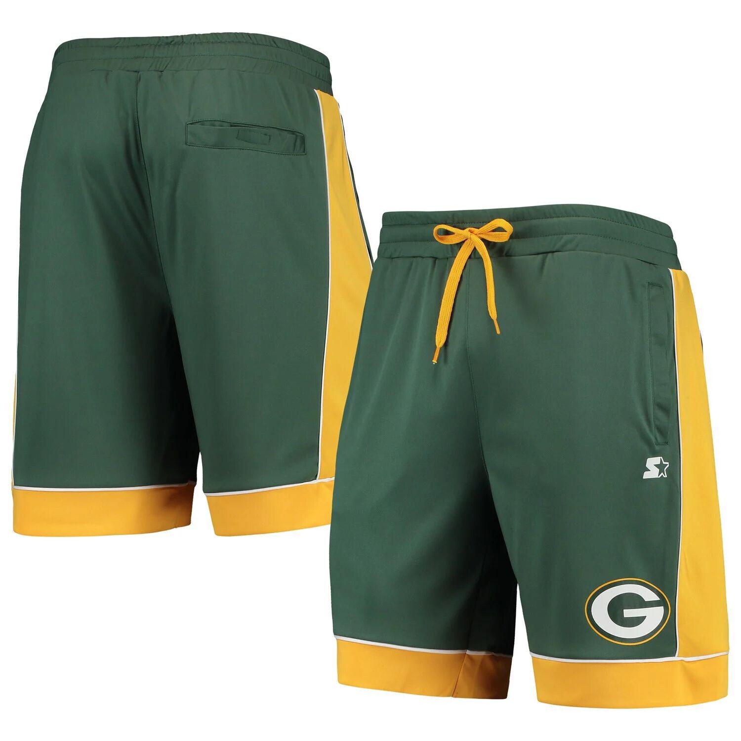 

Мужские зеленые/золотые модные шорты Green Bay Packers, любимые поклонниками Starter