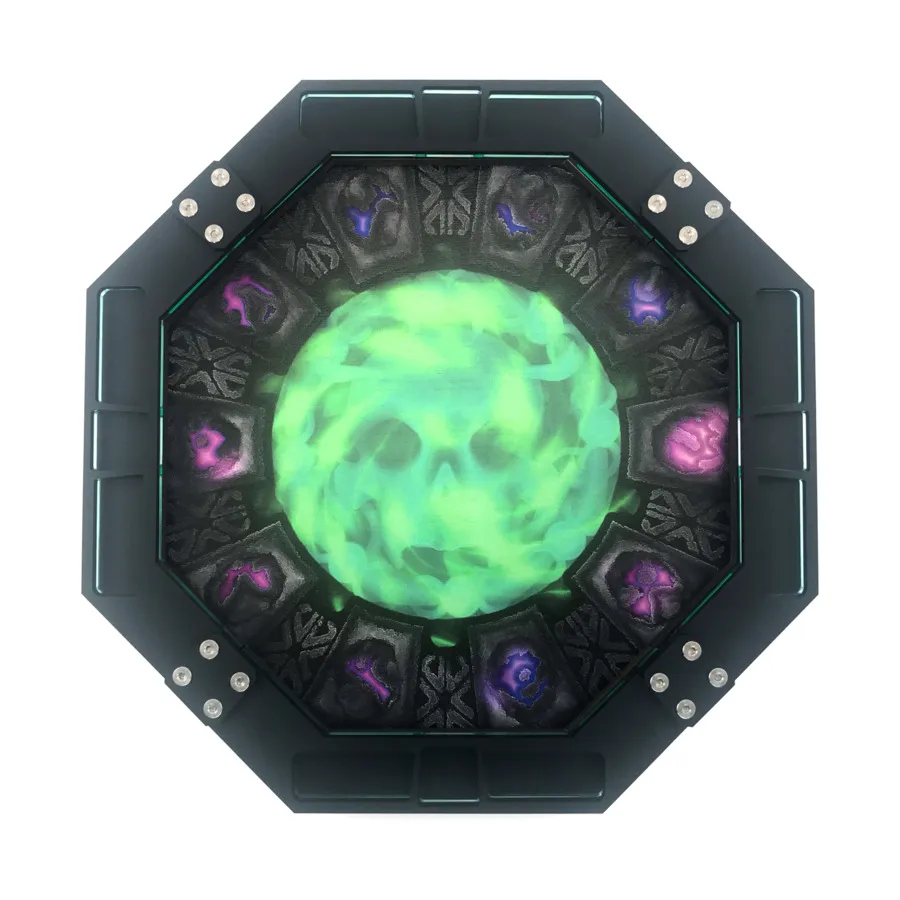 

Череп Vortex размером 10 x 10 дюймов с деревом, Octagon Dice Trays (C4 Labs)