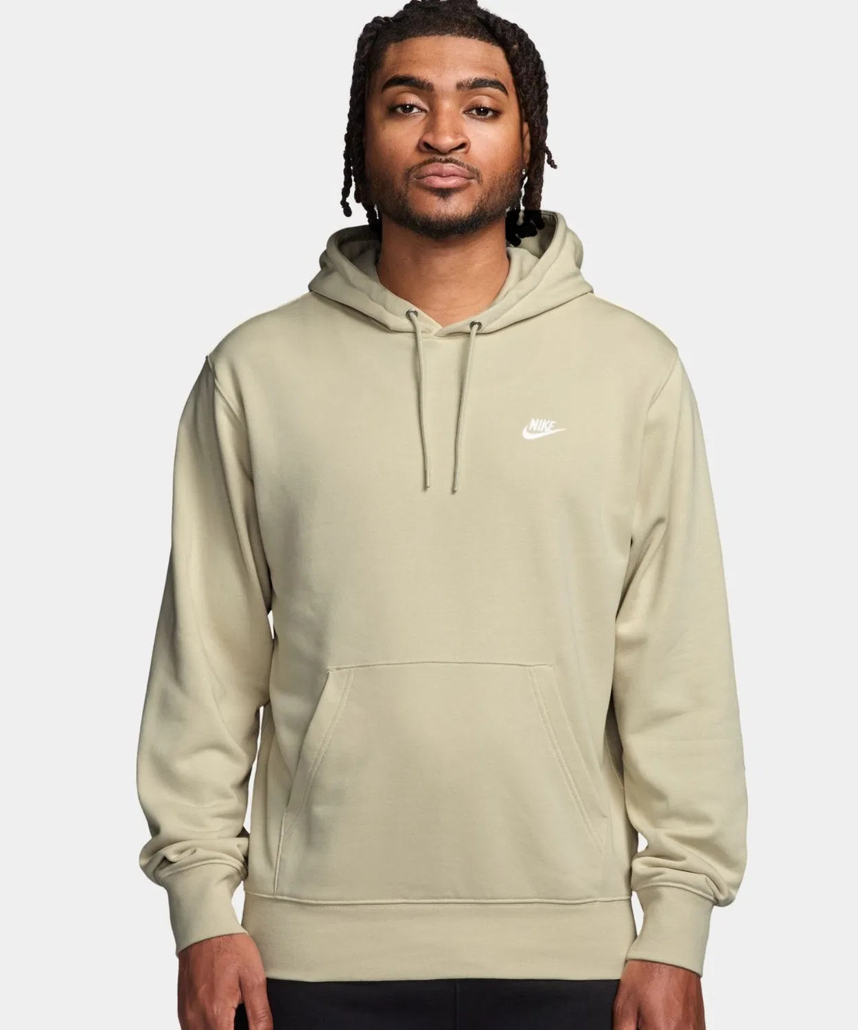 Толстовка Nike Club флисовая с длинным рукавом, бежевая